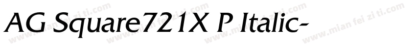 AG Square721X P Italic字体转换